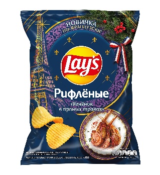 Чипсы Лейз 105гр Рифленые Ягненок в пряных травах