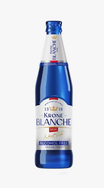 Напиток пивной Krone Blanche Biere (Крон Бланш Бьер) безалкогольный 0,45л стекло