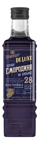 Настойка Демирофф Черная смородина сладкая 21% 0,25л