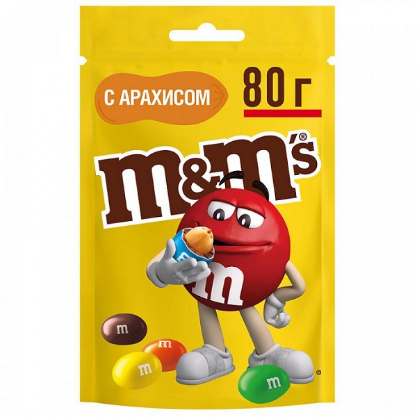 Драже M&M's 80гр Арахис