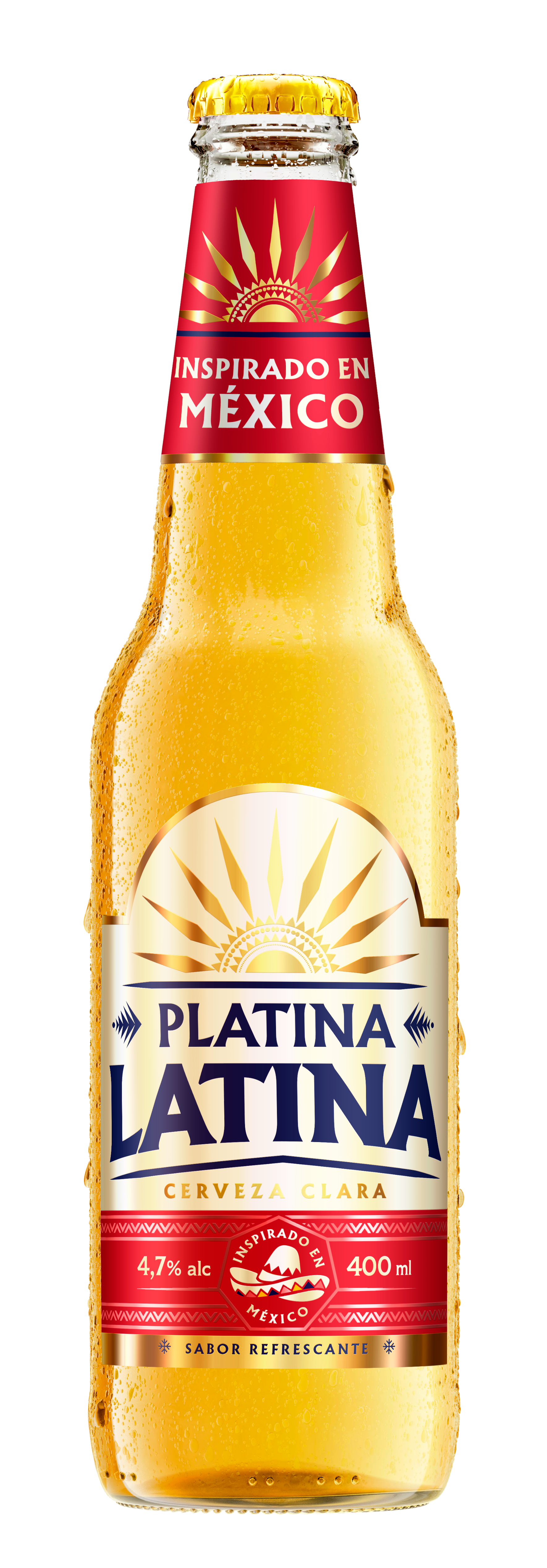 Пиво Platina Latina светлое 4,7% 0,4л стекло