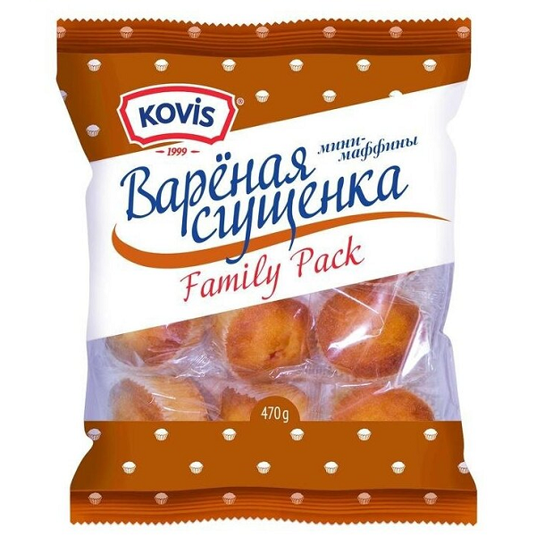 Маффин мини Kovis 470гр Вареная сгущенка