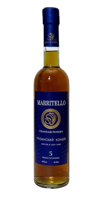 Коньяк Маррителло грузинский пятилетний ординарный 40% 0,5л