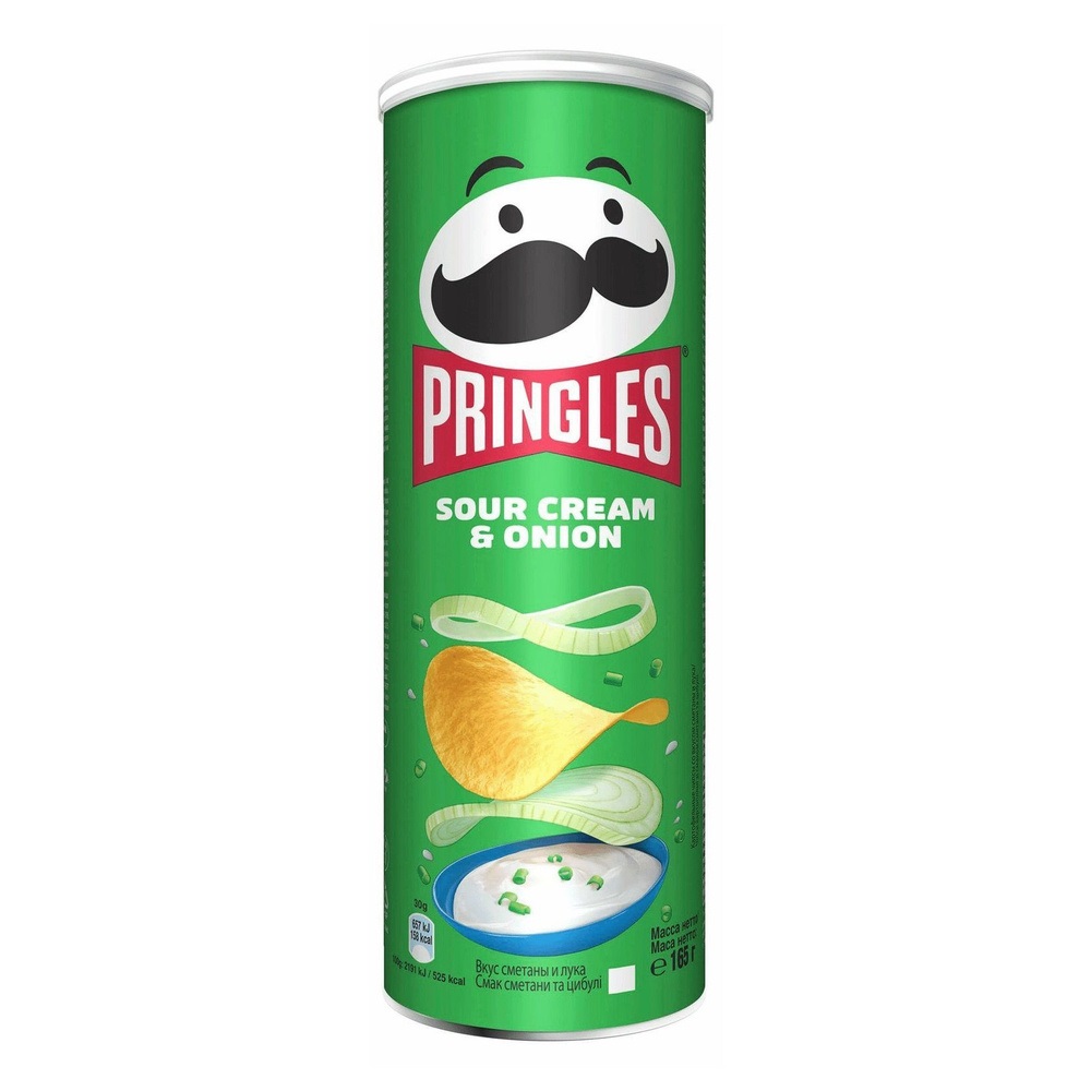 Чипсы картофельные Pringles 165гр Сметана и лук