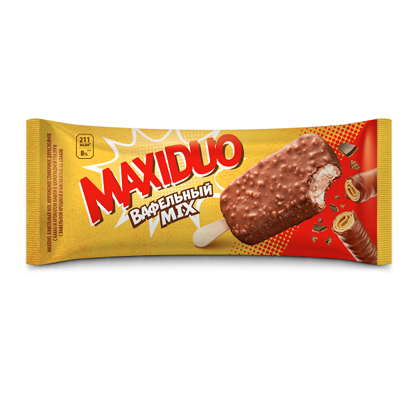Мороженое Максидуо  Вафельный Микс 63г БЗМЖ