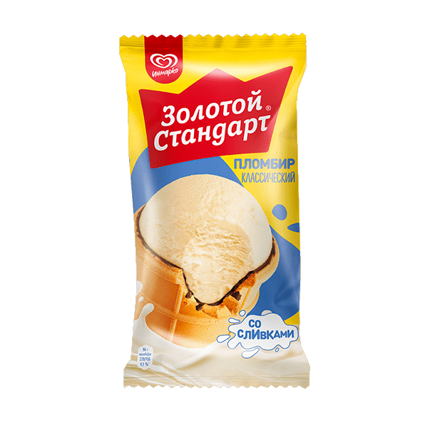 Мороженое Золотой стандарт Пломбир Стакан 86г БЗМЖ