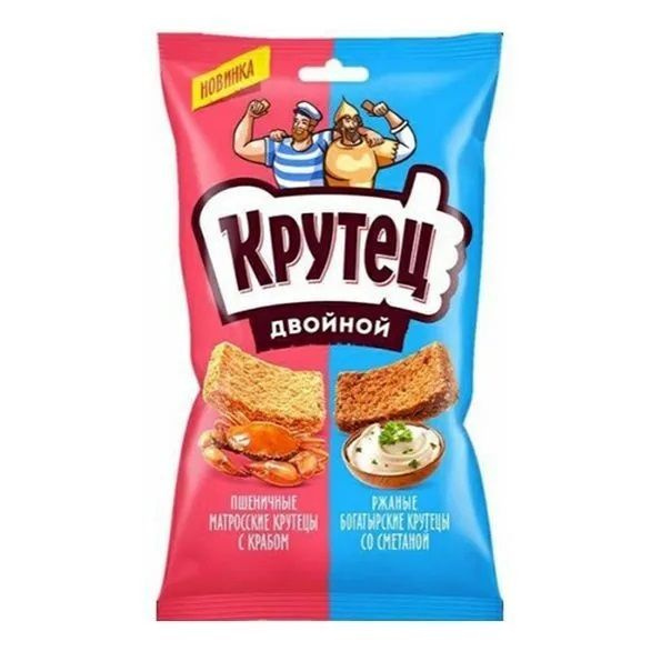 Гренки Крутец со вкусом краба и сметаны 100г