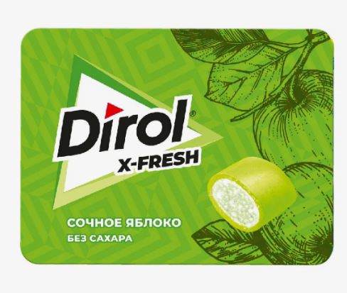 Резинка жевательная Дирол X-Fresh 16гр Сочное яблоко