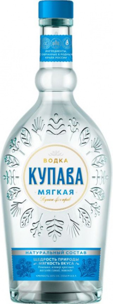 Водка Купава Мягкая 40% 0,7л
