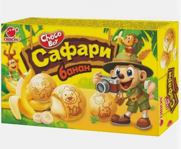 Печенье ORION Чоко Бой Сафари Банан (39) 42гр