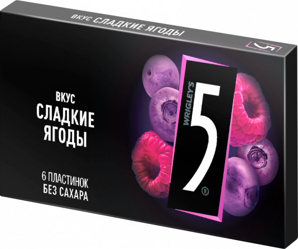 Резинка жевательная Five 15,6гр Сладкие ягоды