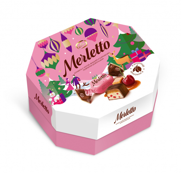 Конфеты Merletto c вишней 150гр