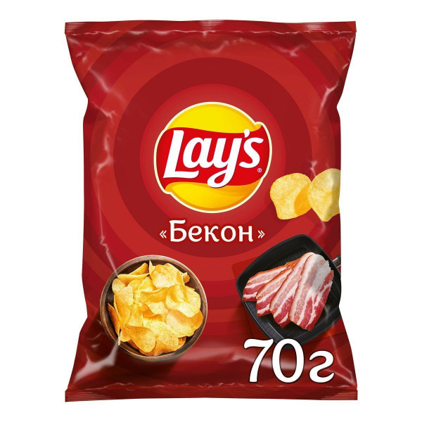 Чипсы Лейз 70гр Бекон