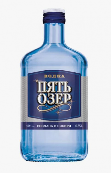 Водка Пять озер 40% 0,25л