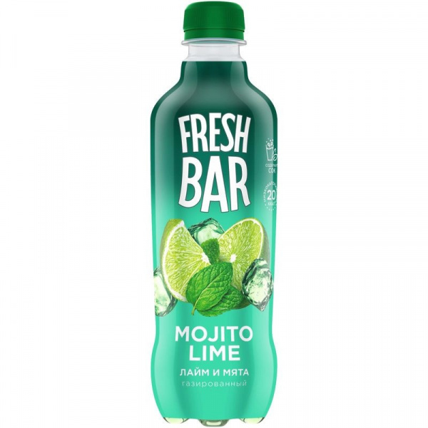 Напиток Fresh Bar Мохито Лайм газированный 0,48л пэт