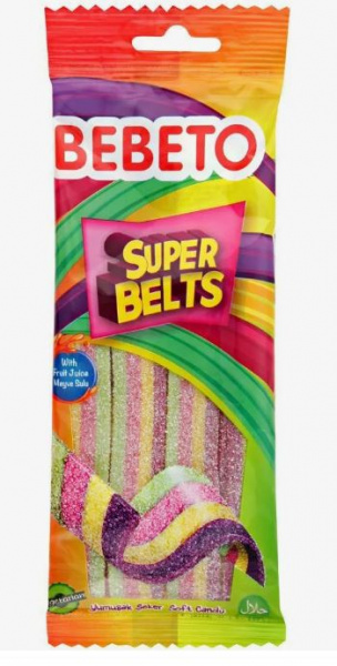 Мармелад жевательный Bebeto 75гр Super Belts